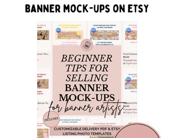 Guida alla vendita di mockup per banner / Vendere modelli Canva su Etsy / Guida pratica per artisti di banner / Include modelli