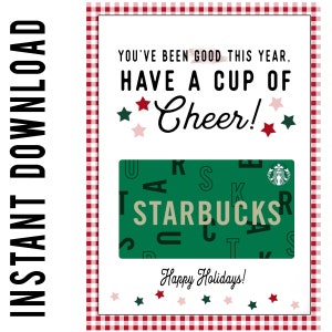 GESCHENKKARTE WEIHNACHTEN: DRUCKBAR // Geschenk Karte für Lehrer // Geschenkanhänger // Schulgeschenk // Feiertagsgeschenk // Schulparty // Starbucks