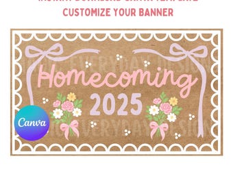 HOCO | Homecoming Banner Template: Editable Canva Design (Instant Download)