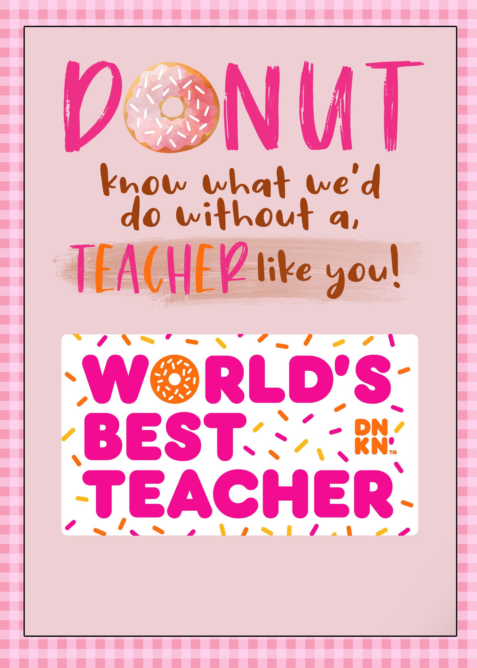 Teacher Appreciation GIFT Card PRINTABLE Teacher Gift Class Gift Teacher appreciation gift card printable teacher gift class gift