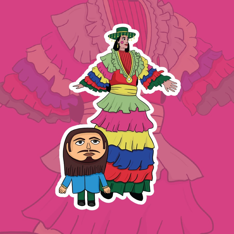 La Gigantona Nicaraguaanse danseres sticker