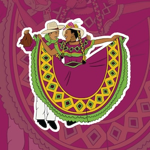 El Solar de Monimbó Nicaraguan Dancer Sticker