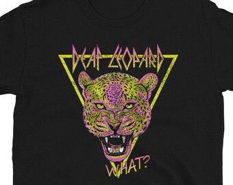 Deaf Leopard - What?  -  80s, rock, band, shirt, classic, deaf, def leopard, funny