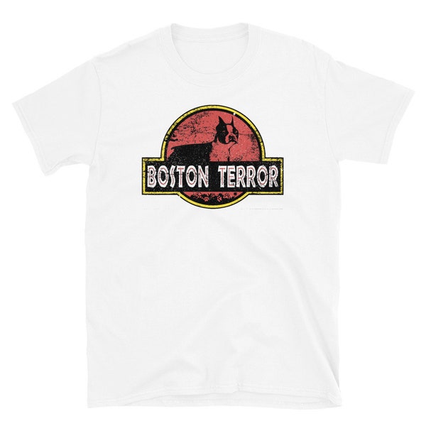 Boston Terror Jurassic Bark - jurrasic, boston, bt, Boston terrier, dog, Funny, shirt
