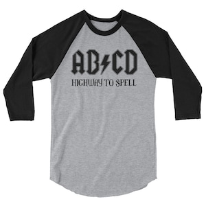 AB/CD Highway To Spell - ACDC, rock, abcd, highway to spell, school, shirt, teachers, cool, band, funny, learning, elementary, music