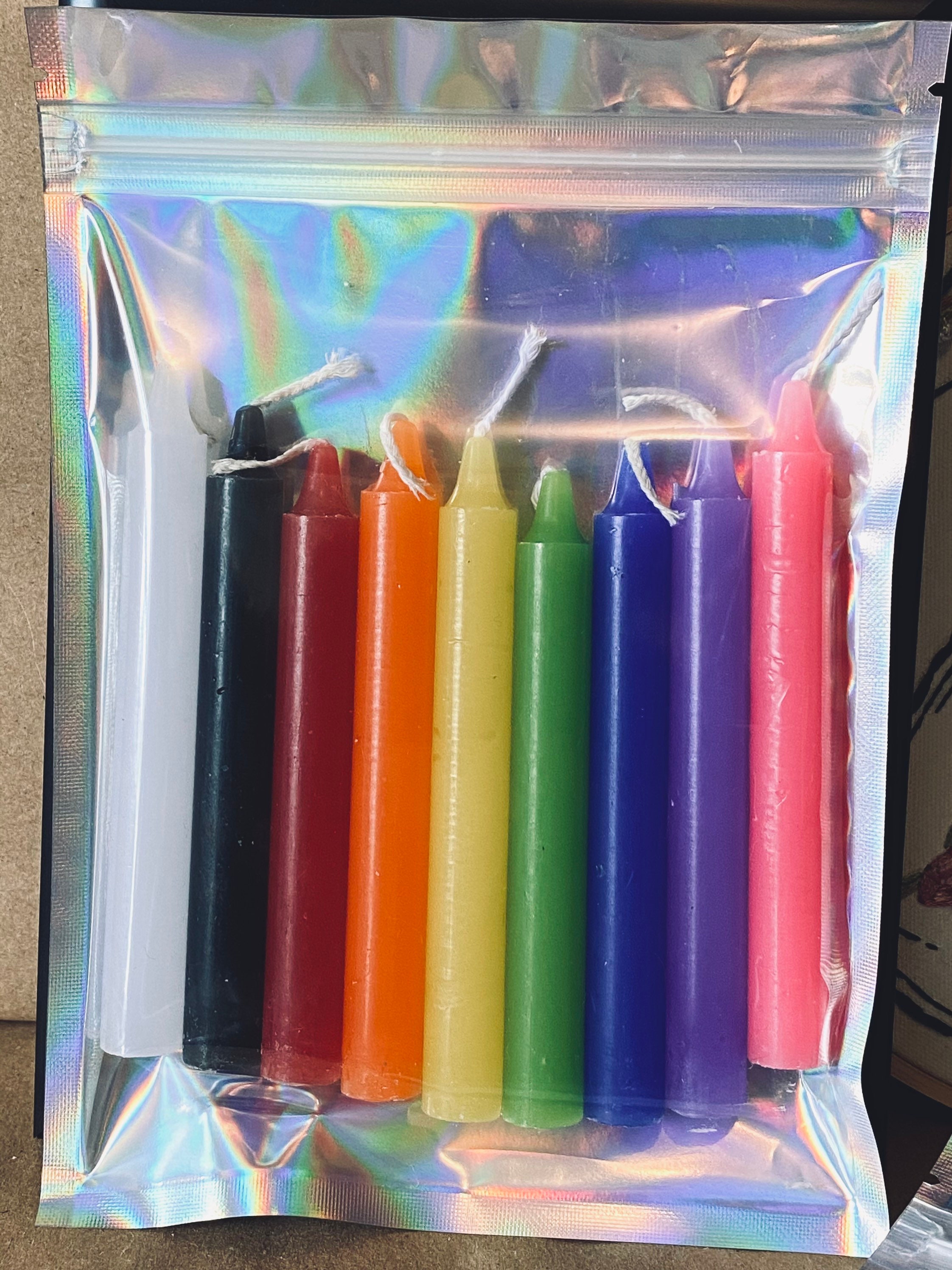 Chime Candle Bundle Color Candle Magick Rainbow Candles Etsy