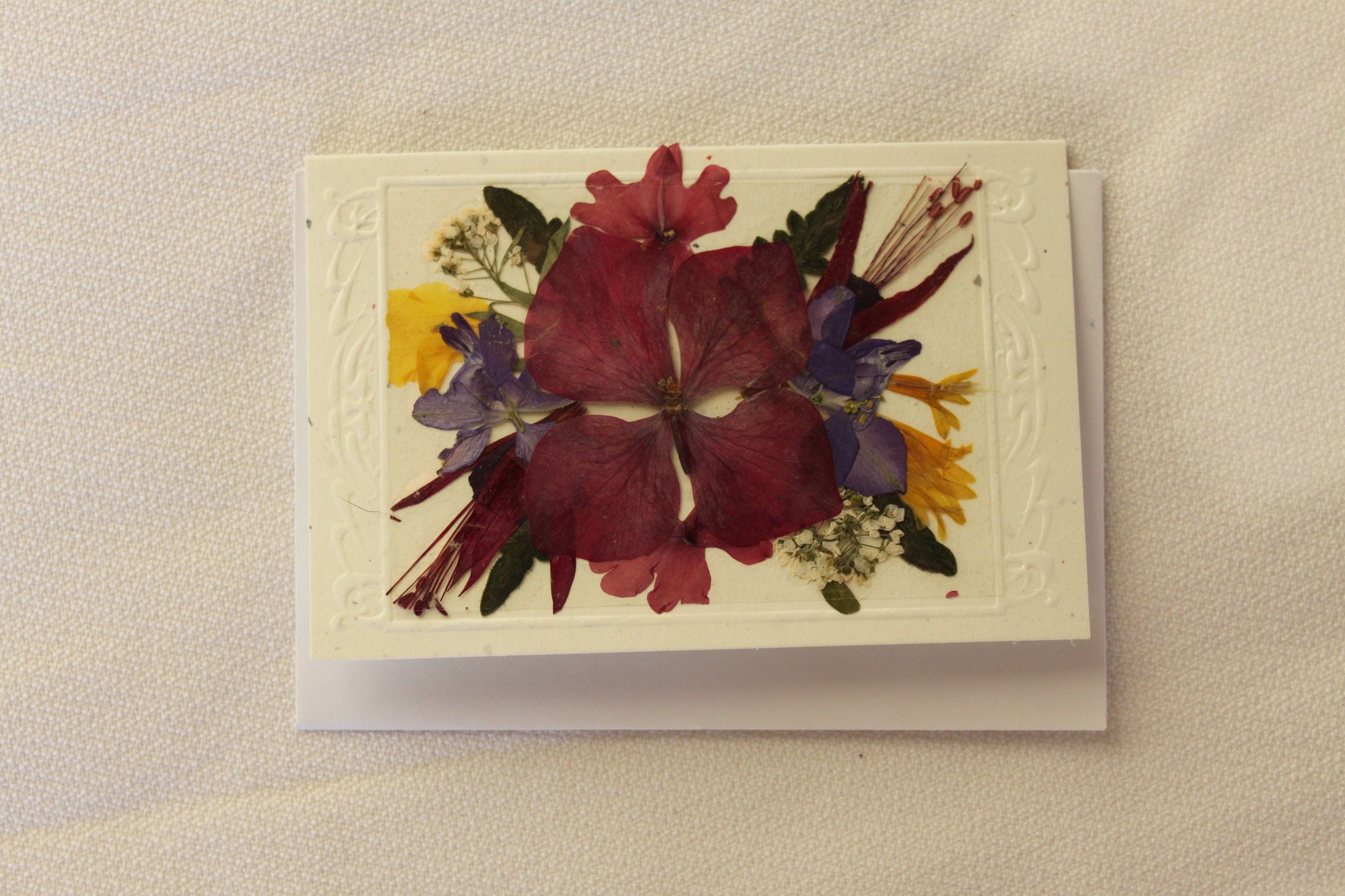 Real Flower Enclosure Cards Set of 12 Etsy