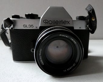 Cámara de película Rolleiflex SL35 de 35 mm con objetivo de 50 mm