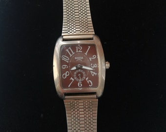 Rare Boccia Titanium Brown Face wristwatch