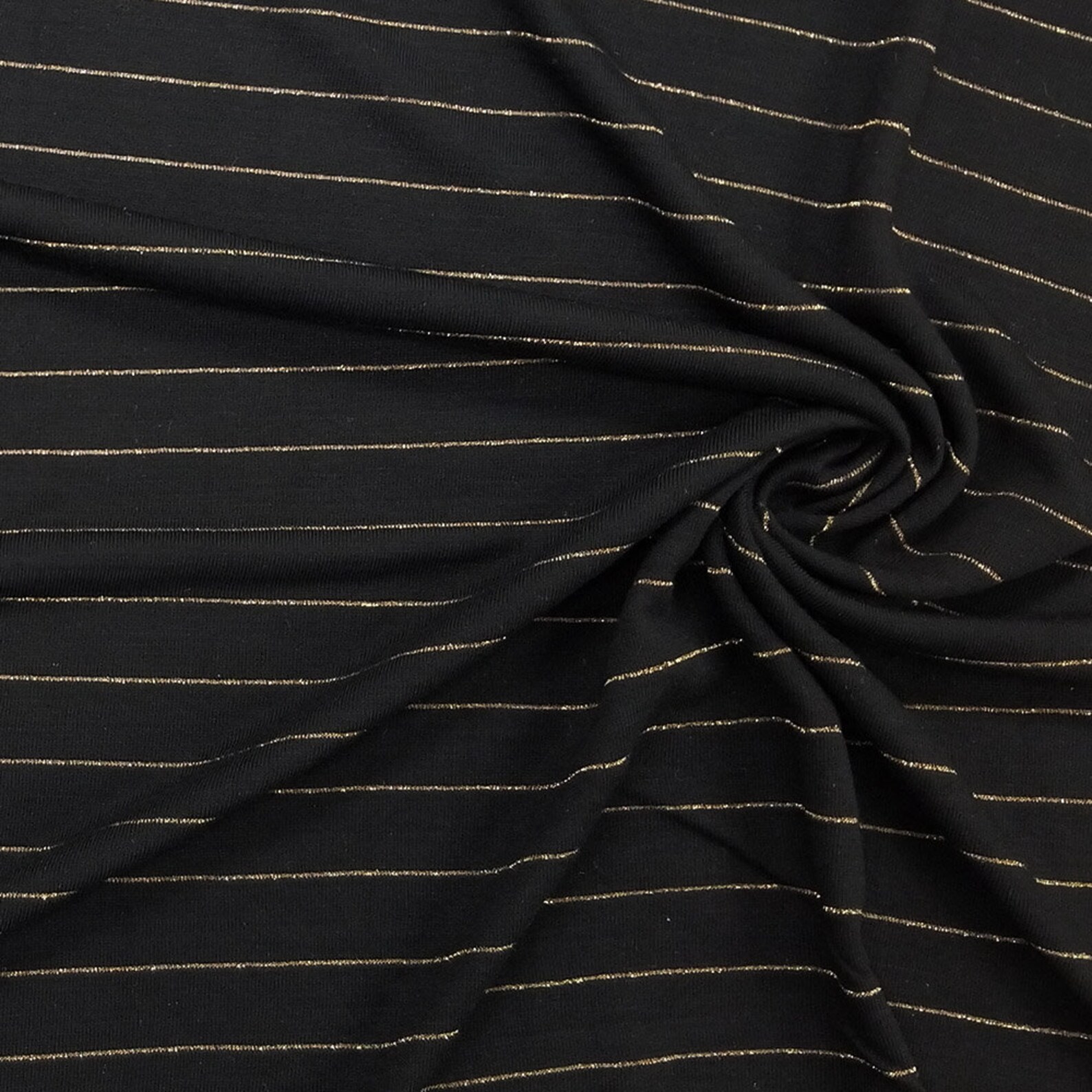 Metallic Gold Black Stripe Knit Fabric by the Yard Etsy