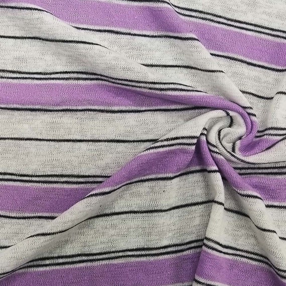 Big Repeat Stripe Slub Look Jersey Knit Fabric by the Yard - Etsy