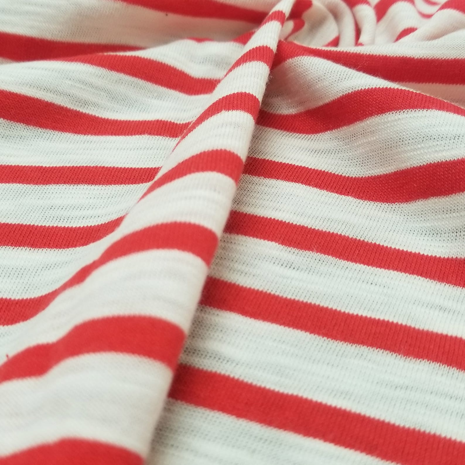 Cotton Slub Stripe Jersey Knit Fabric by the Yard Etsy
