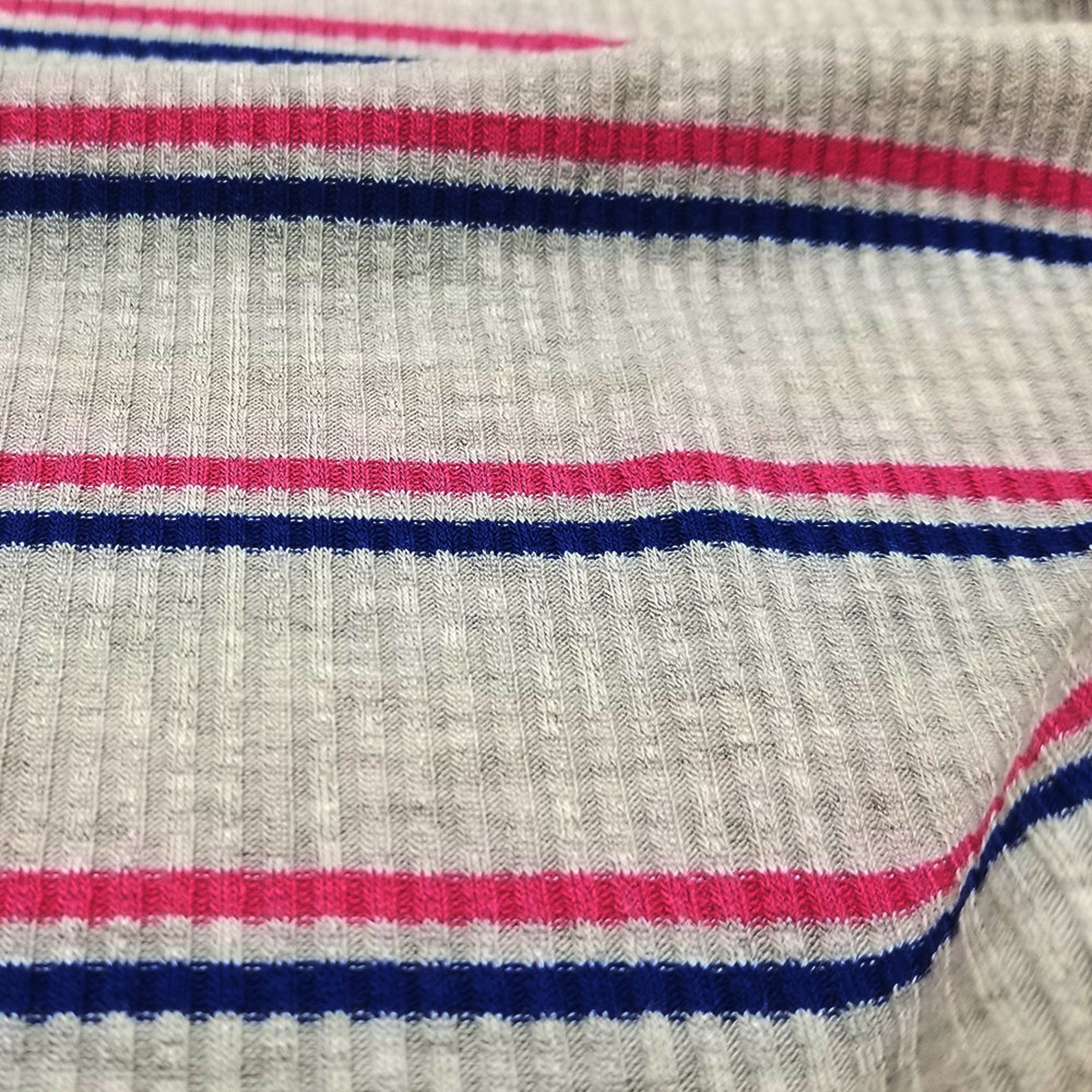 3X3 Rib Spandex Stripe Heavy Ribbed Double Knit Fabric by the | Etsy