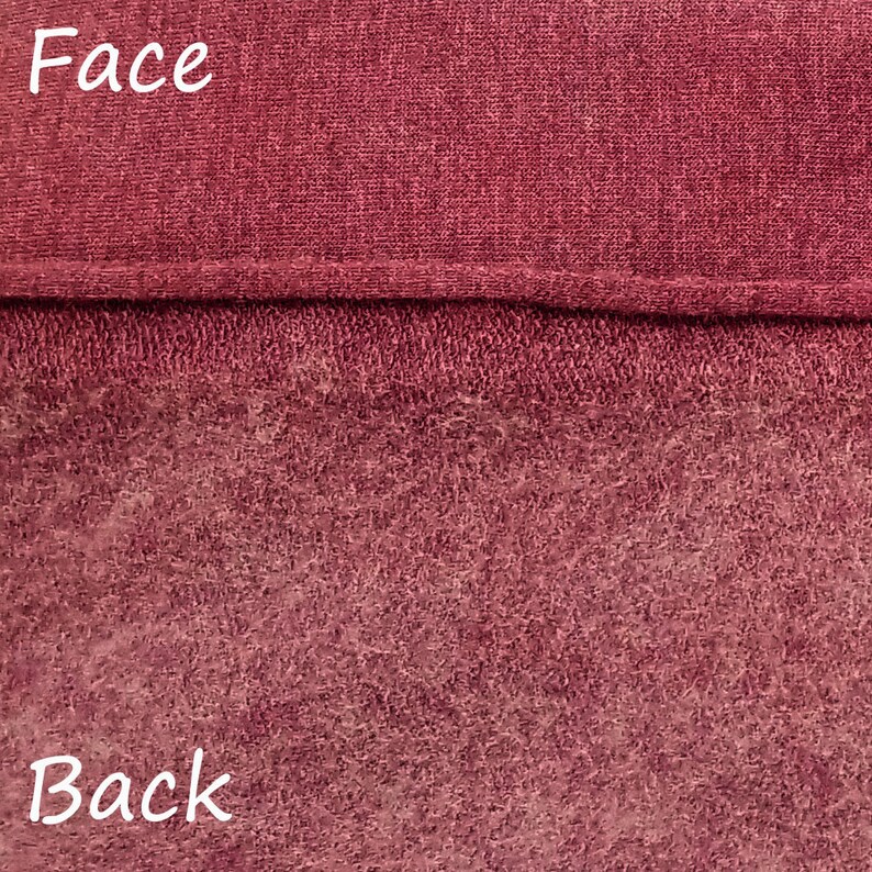 French Terry Brushed Fleece Fabric by the Yard Etsy