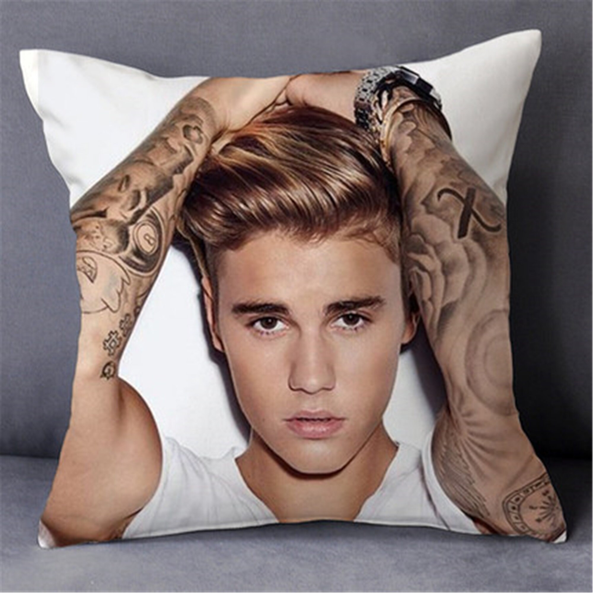 Justin Bieber Throw Pillow 16x16 pulgadas cojín de sofá Etsy