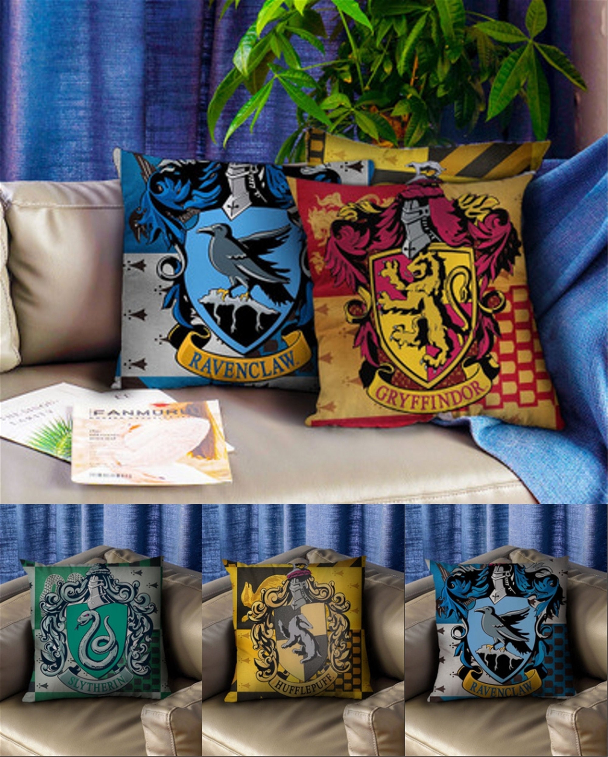 Harry Potter Academy Throw Pillow16x16 inch Sofa Cushion Etsy