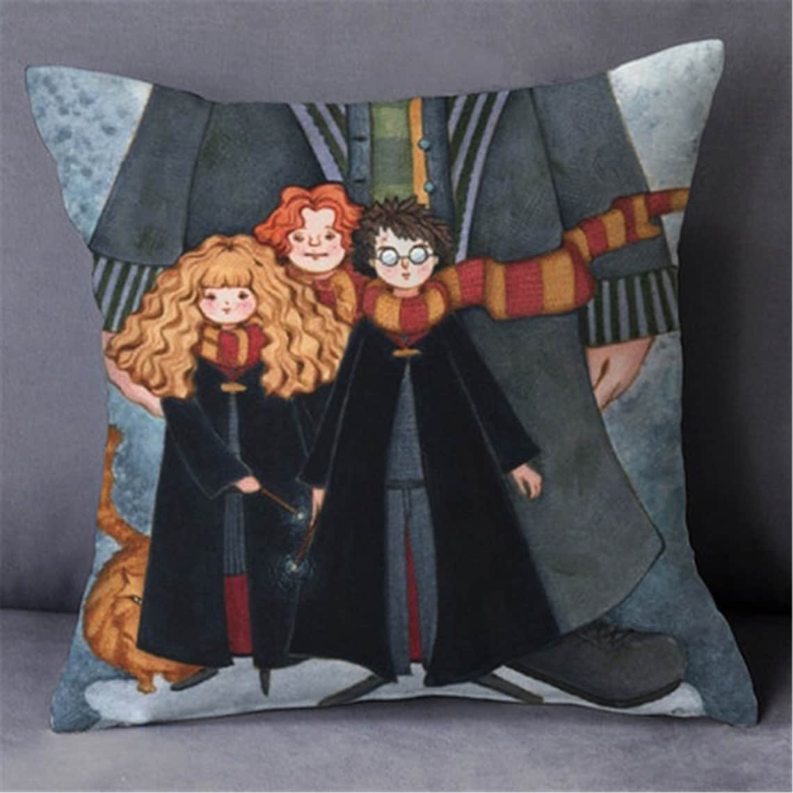 Harry Potter Pillow 16x16 inch Harry Potter Academy Sofa Etsy