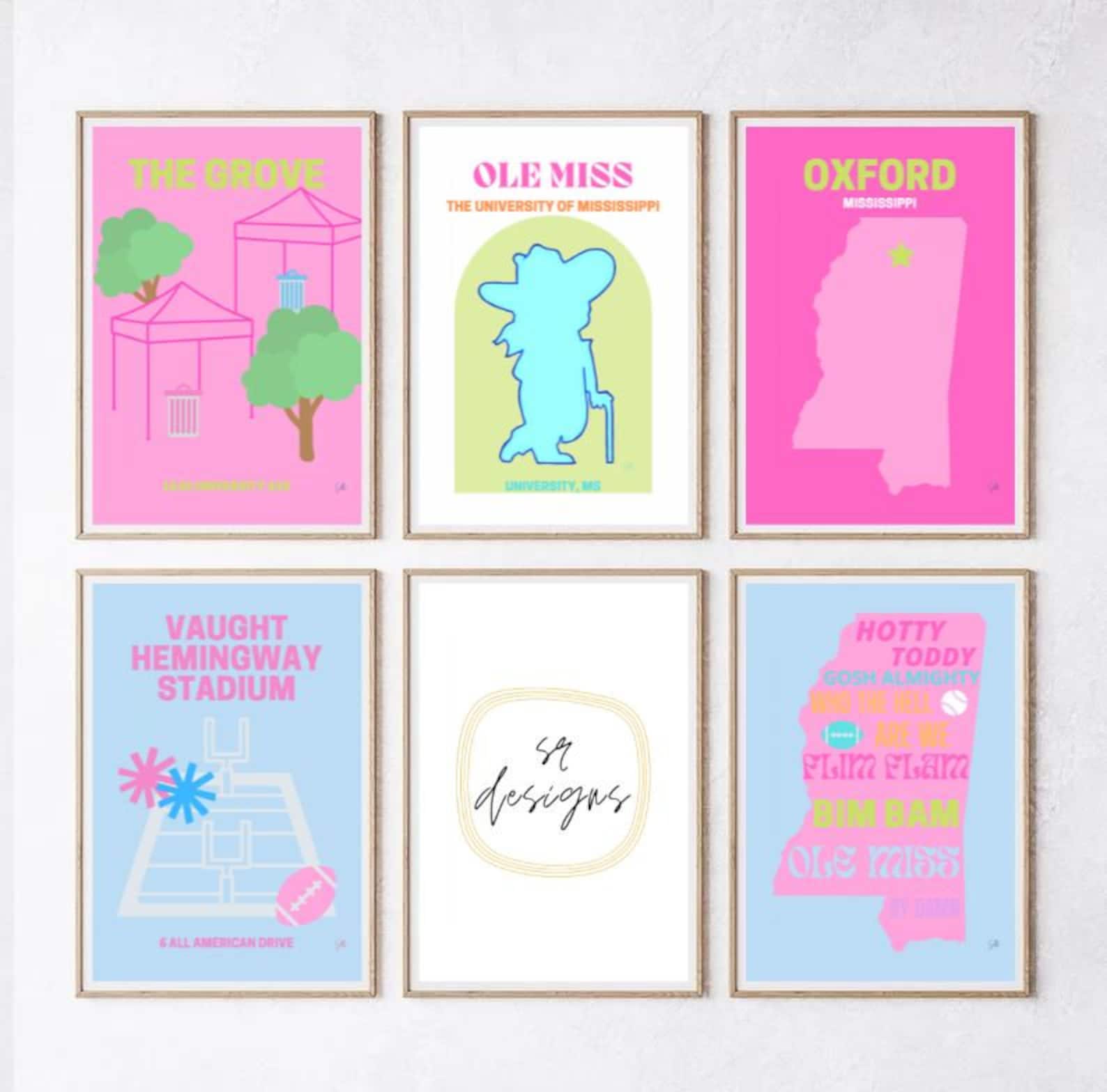 Ole Miss Art Prints - Bundle 2 - Etsy
