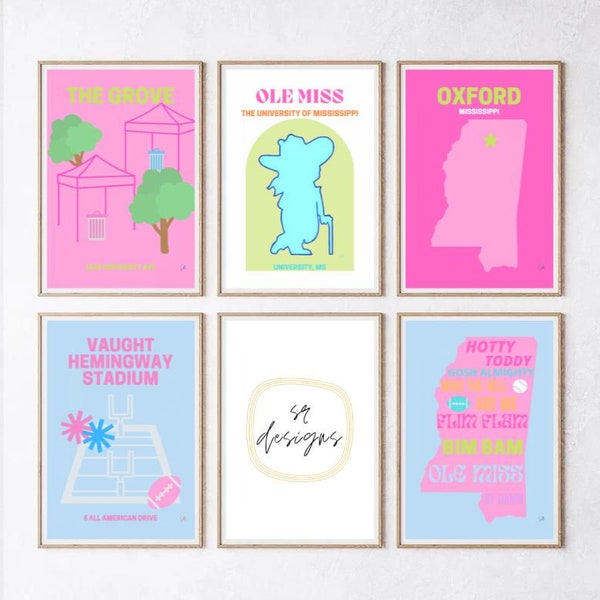 Ole Miss Art Prints - Bundle 2