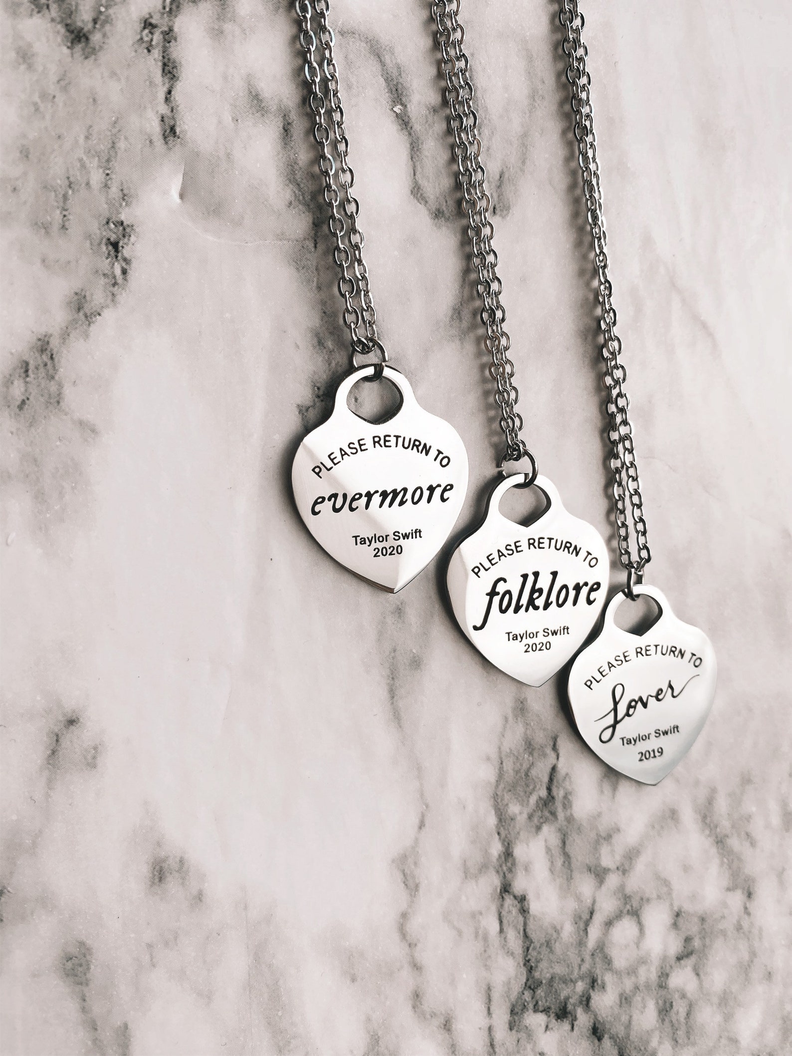 Taylor Swift Necklace EvermoreFolkloreLover Etsy