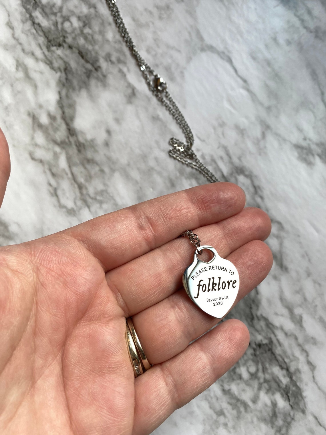 Taylor Swift Necklace EvermoreFolkloreLover Etsy