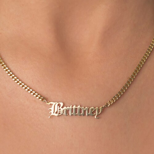 Curb Chain Letter Personalized Letter Necklace Modern Etsy