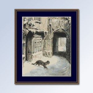 Patrón de punto de cruz de El sastre de Gloucester, Beatrix Potter, descarga instantánea, gráfico imprimible, &quot;Simpkin en sus recados&quot; (BP009)