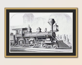 Amerikanische Lokomotive Zug Kreuzstich Muster, sofortiger Download Eisenbahn, Eisenbahn (810)