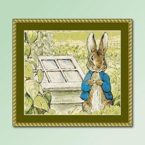 Patrón de punto de cruz de Peter Rabbit, Beatrix Potter, descarga digital instantánea, gráfico PDF imprimible (BP035)