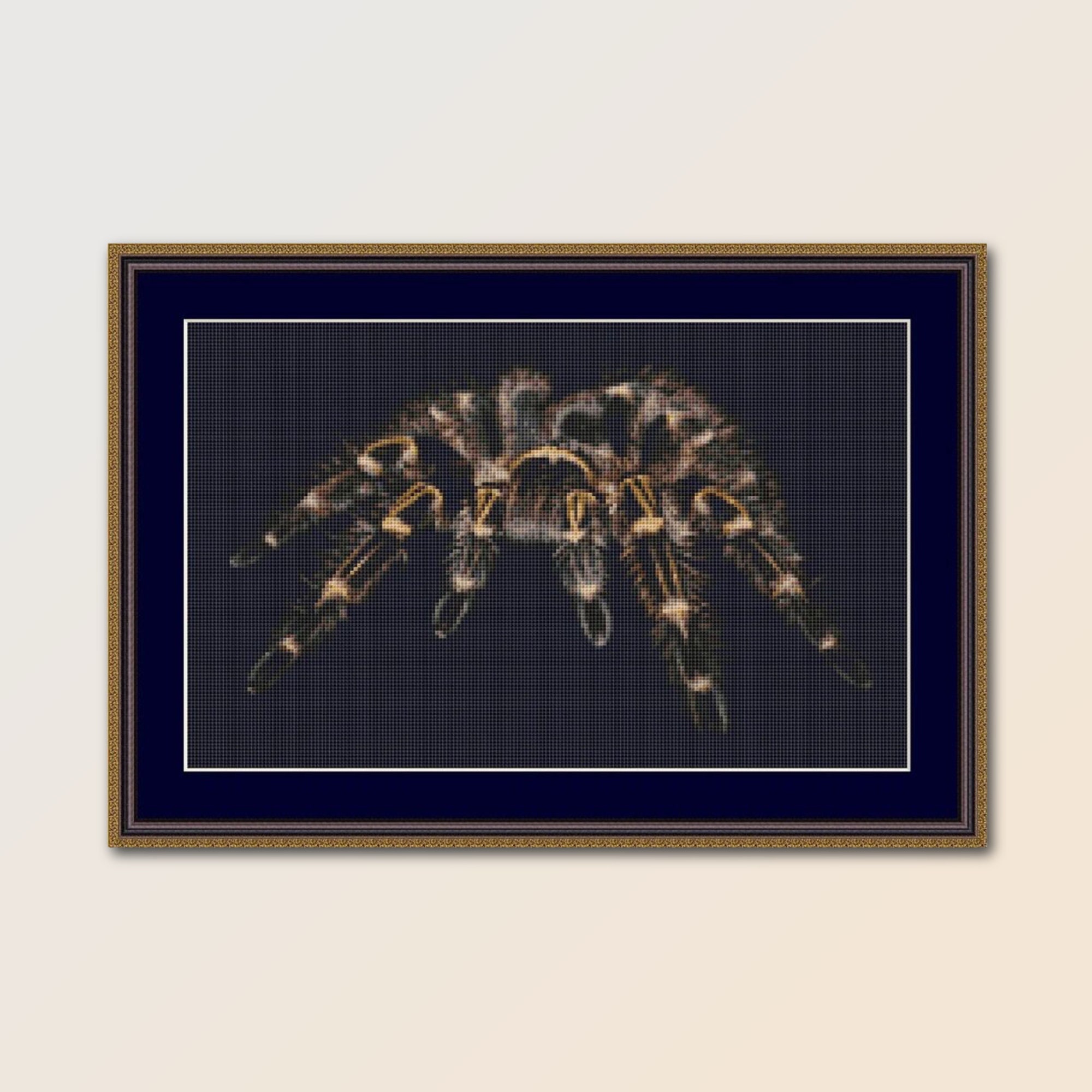 Printable Tarantula Cross Stitch Pattern, Instant Download Spider Chart (549)