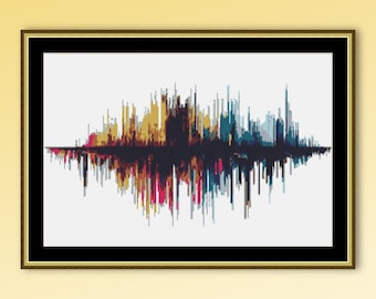 Abstract Cross Stitch Pattern, Instant Download, Printable PDF Chart (134)