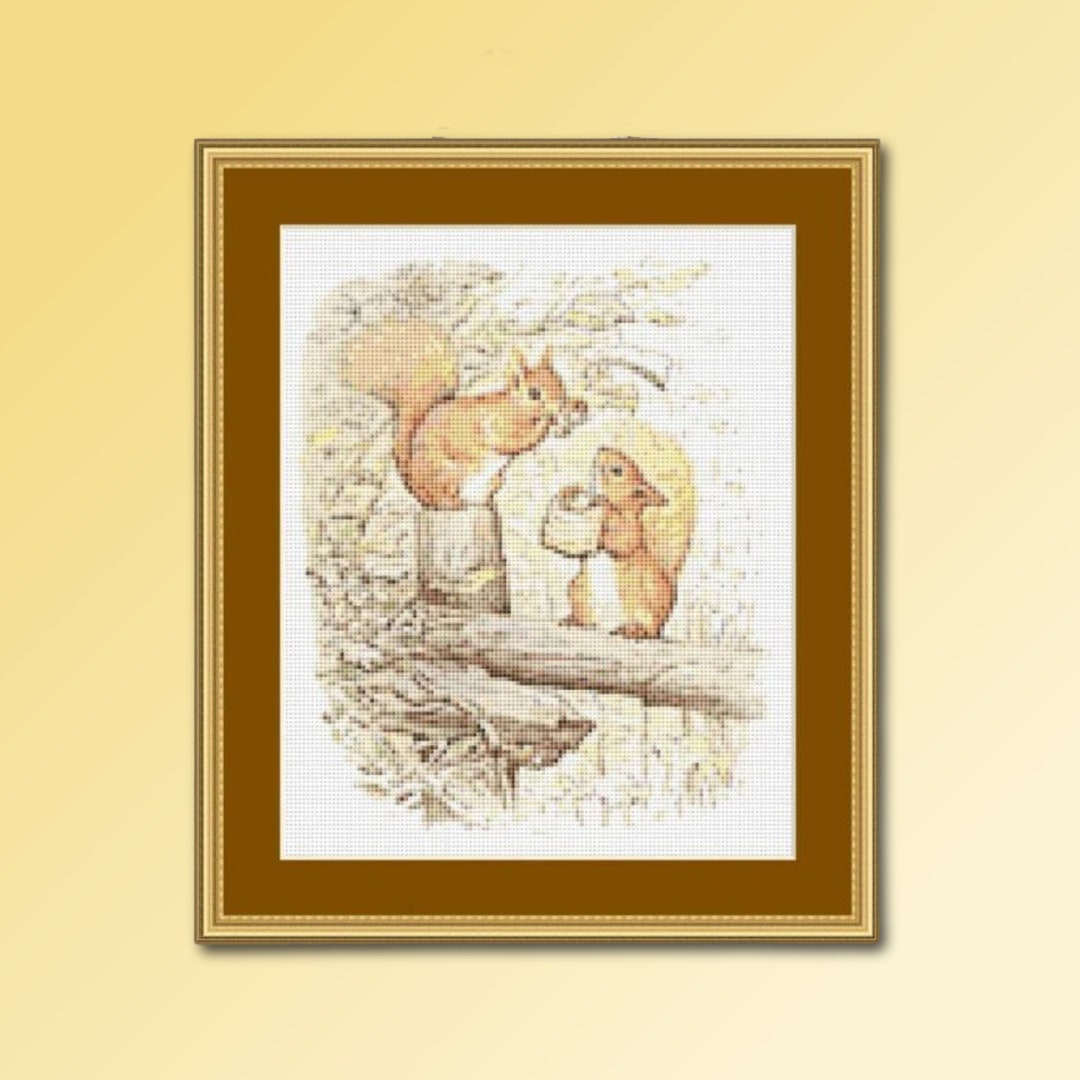 Beatrix Potter Cross Stitch Pattern: Squirrel Nutkin & Twinkleberry ...