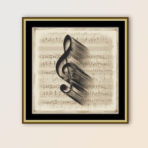 Music Silhouette Cross Stitch Pattern, Instant Download, Printable PDF Collage Chart (347)
