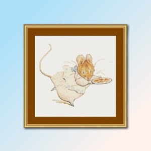 Appley Dapply & the Pies-kruissteekpatroon, Beatrix Potter, instant digitale download, afdrukbare pdf-grafiek (BP057)