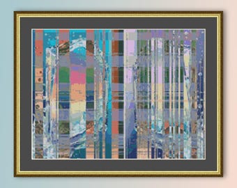 Abstract Cross Stitch Pattern, Instant Download, Printable PDF Chart (119)