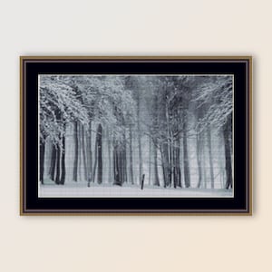 Forest in Winter Cross Stitch Pattern, Instant Download, Printable PDF Landscape Chart (022)