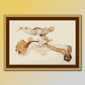 Könnte beinhalten: Nahaufnahme von zwei Pilzen, einer weiß und einer braun, in detaillierter, realistischer Darstellung. Die Pilze sind in einer zarten, überlappenden Komposition angeordnet.