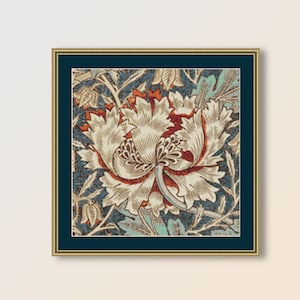 Patrón de punto de cruz de William Morris, Madreselva, descarga digital instantánea, gráfico imprimible (754)