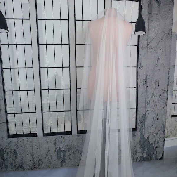 Wedding Veil, Bridal plain veil, Tulle veil, bridal veil, ivory veil, plain wedding veil, Bespoke Veil, 1 Tier, Plain veil, Made to order