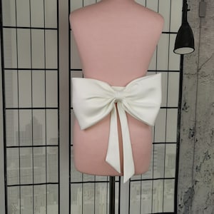 Detachable Wedding Dress Bow, Separate bow,Bow with Sash,Wedding belt, Wedding Bow,Detachable Bridal Bow, Big Wedding Bow,Bridal accessories