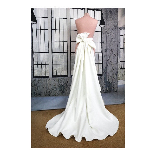 Detachable Satin Bridal Train with Bow, Detachable Train with Bow, Attached train, Bow train, Wedding Train, Bridal skirt, separate skirt