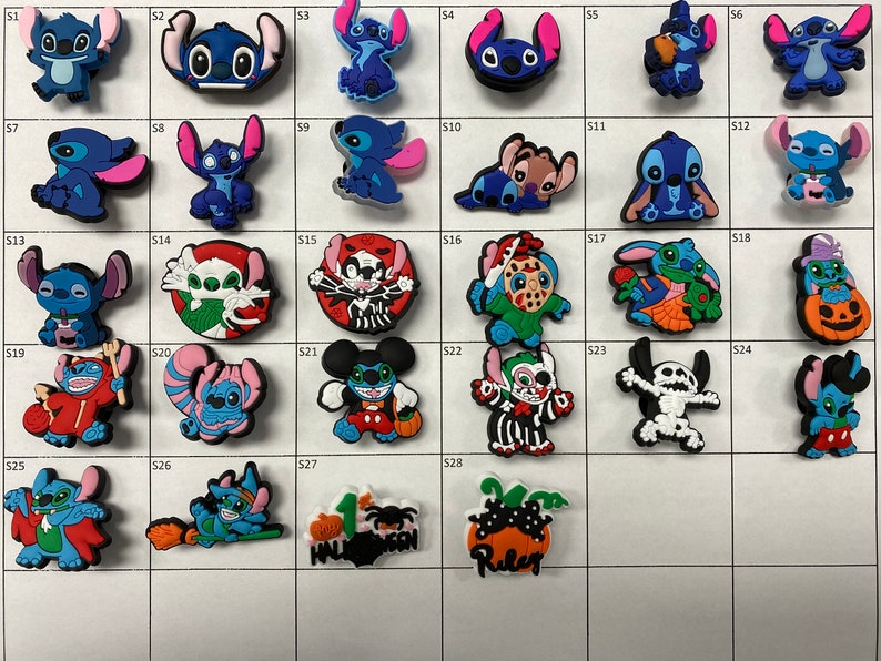 Disney Stitch Shoe Charms Etsy