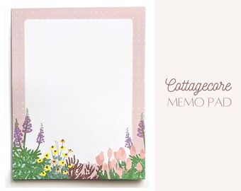 Pink Floral Cottagecore Memo Pads