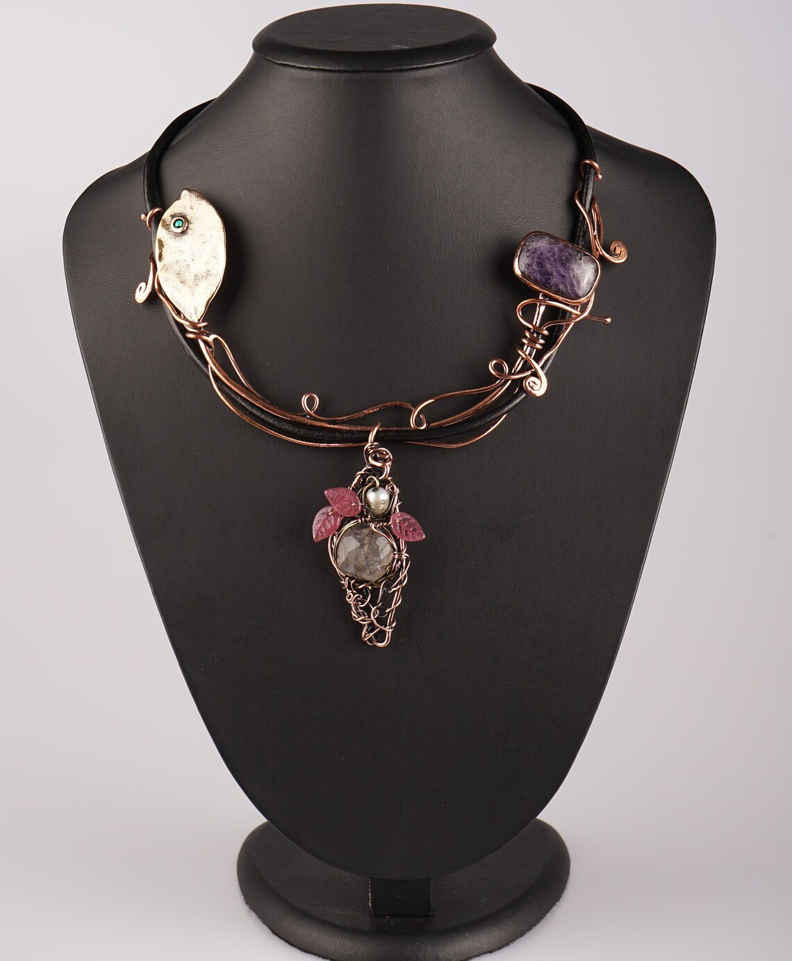 Copper Necklace/unique Copper Art Jewelry/copper Collar Etsy UK