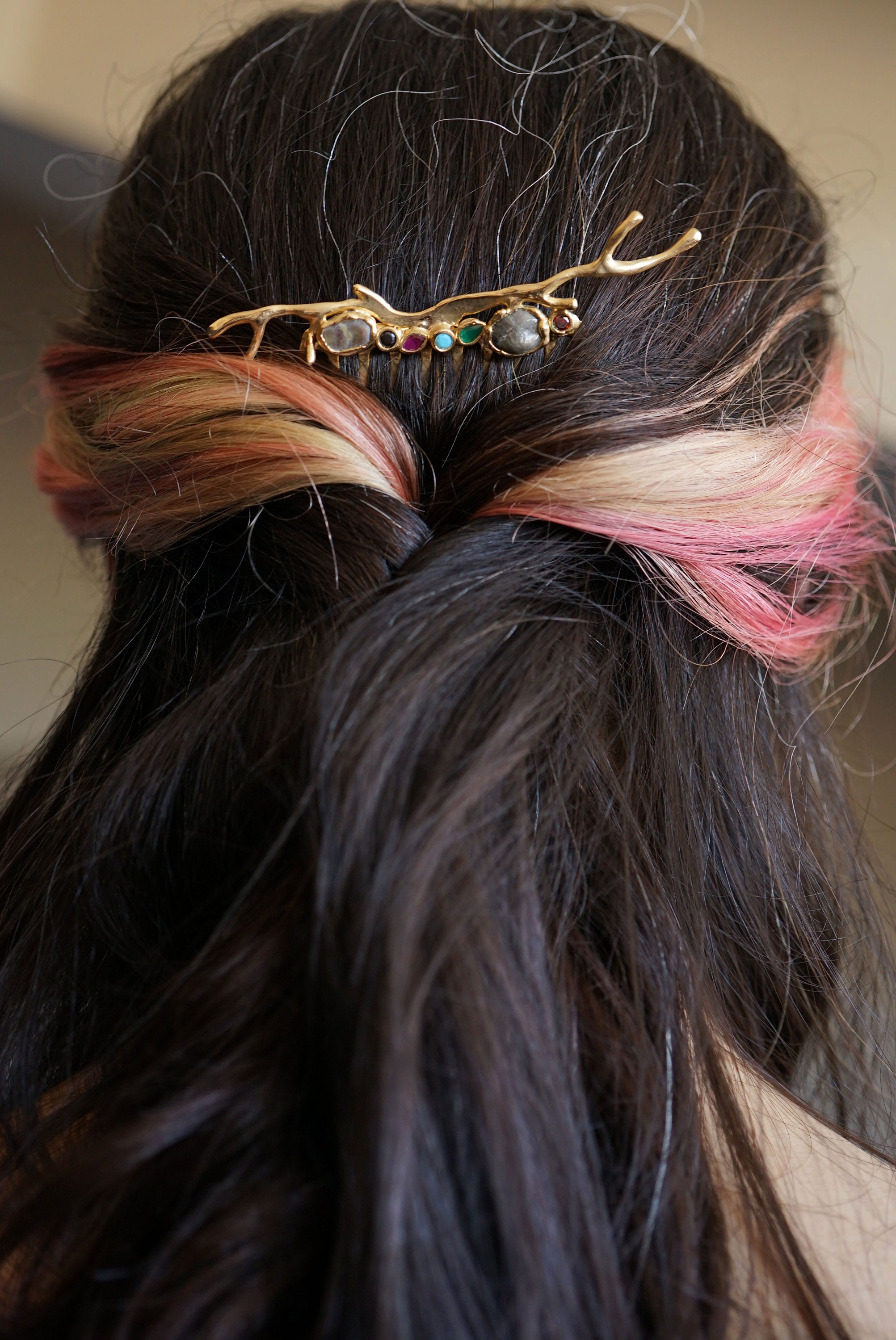 Handmade Comb Buckle/hair Buckle/gold Plated Etsy UK