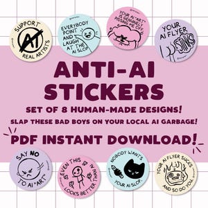 Anti-AI-klistermärken (PDF-nedladdning)