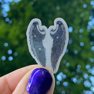 Tiny Angel Wing Sticker / Small 1", Adesivi per disegno tatuaggio, ali strappate, adesivi in vinile, decalcomania per laptop, adesivi impermeabili, regali per lei