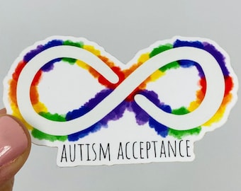 Autism Acceptance Sticker, Infinity Rainbow, Autism Awareness, Autistic Pride, Autistic Sticker, Autism Vinyl, Autism Awareness Month