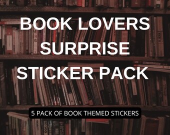 Book Lover Gifts, Waterproof Vinyl Stickers, Surprise Pack, Sticker Set, Bookworm Gift, Gifts for Readers, Librarian Gift, Set of Stickers