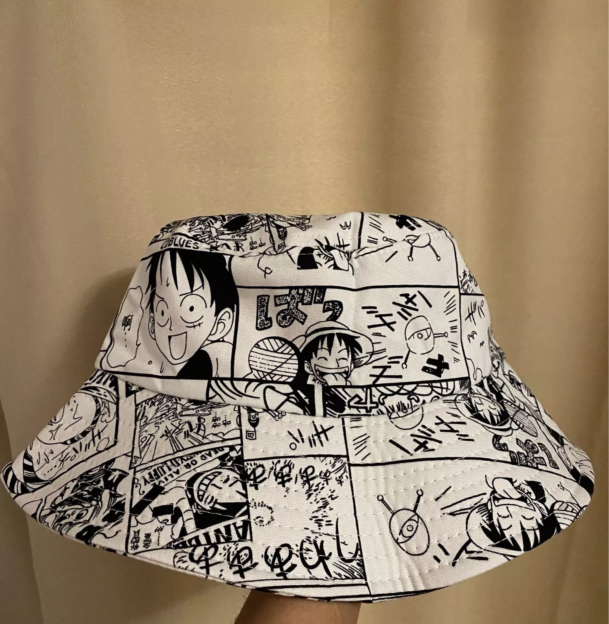 One Piece Anime Luffy Manga Panel Bucket Hat